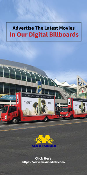 A Huge Electronic Mobile Billboard Advertisements Out On The Las Vegas Streets To Promote & Help To Draw Attention Towards The Upcoming Flick.